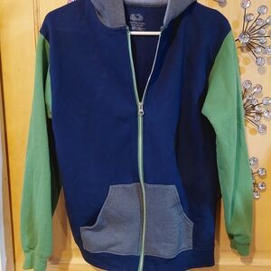 youth blue and Green zip up